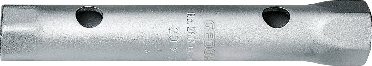 Metal spanner with two holes, used for pipe nuts. 'Markings '20 x 30' and 'GEDORE' are visible.