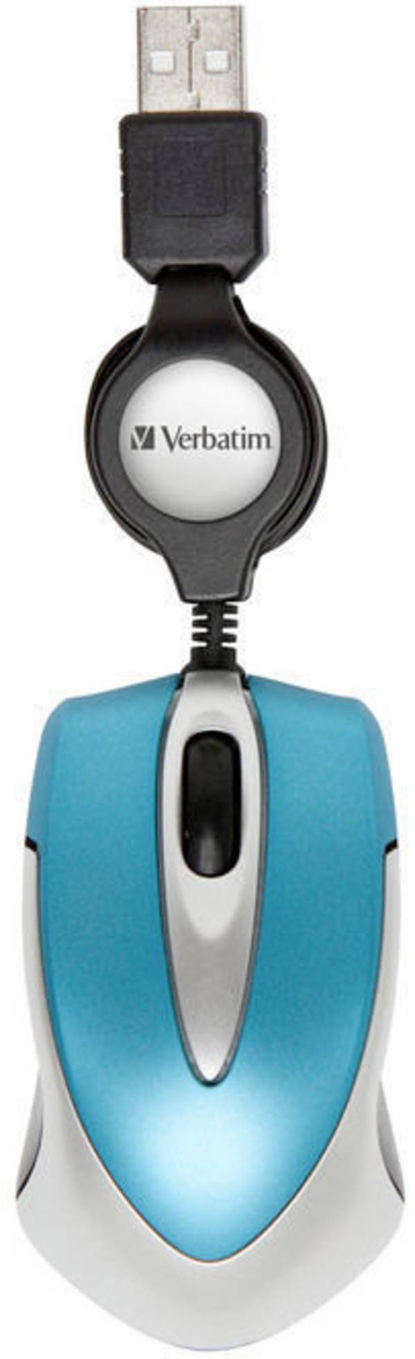 Verbatim Go Mini  Mouse USB   Optical Caribbean blue 3 Buttons 1000 dpi Cord winder