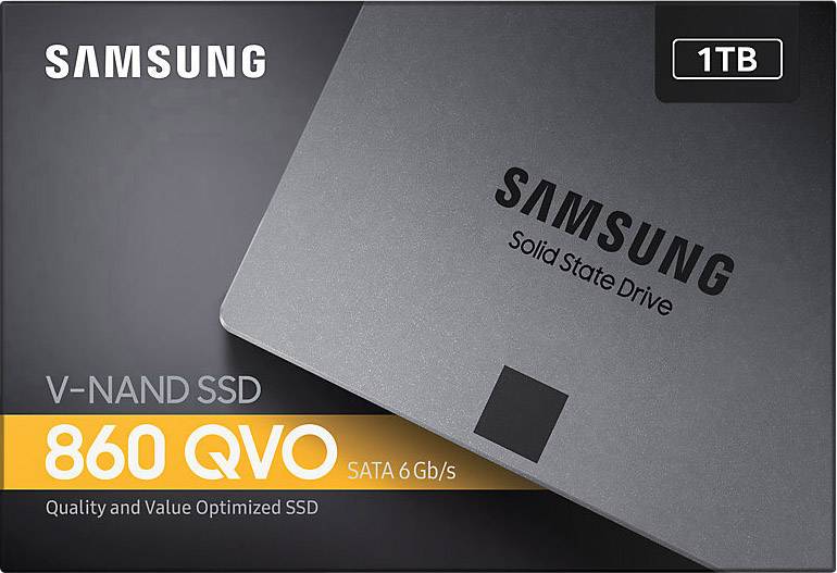 Samsung 860 QVO 1 TB 2.5" (6.35 cm) internal SSD SATA 6 Gbps Retail MZ-76Q1T0BW-8