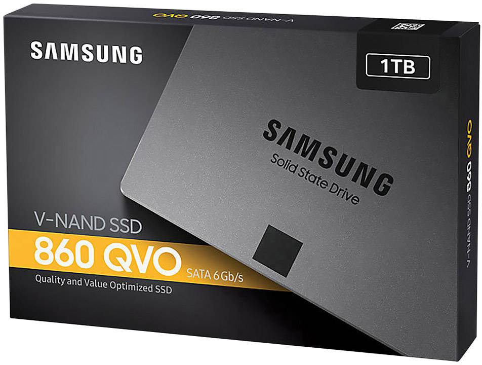 Samsung 860 QVO 1 TB 2.5" (6.35 cm) internal SSD SATA 6 Gbps Retail MZ-76Q1T0BW-9