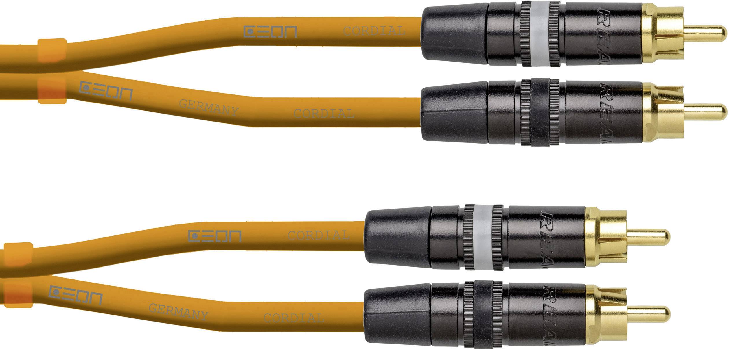Image of Cordial CEON DJ RCA 0.6 O Audio/phono Cable [1x RCA plug (phono) - 1x RCA plug (phono)] 0.60 m Orange