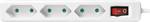 LogiLink 3-way socket strip with switch, white