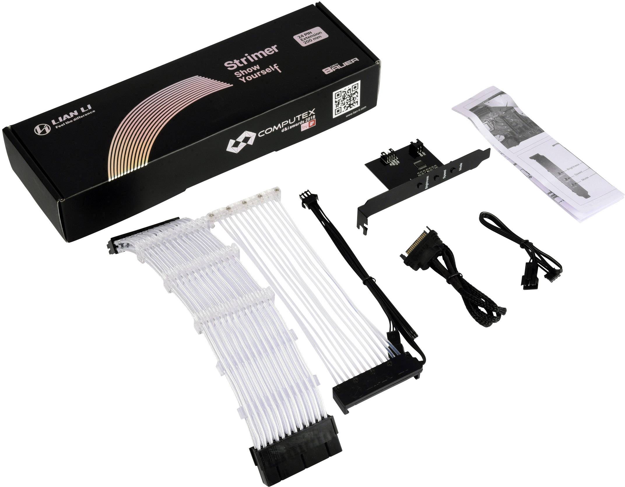 Lian Li PC, Current Cable [1x ATX power socket 24-pin (20+4) - 1x ATX power socket 24-pin (20+4)] 200.00 m RGB-2