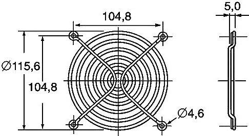 Panasonic ASFN18001 Fan grille 1 pc(s) (W x H) 120 mm x 120 mm Steel-1