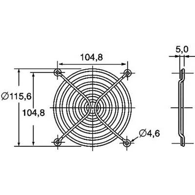 Panasonic ASFN18001 Fan grille 1 pc(s) (W x H) 120 mm x 120 mm Steel-1