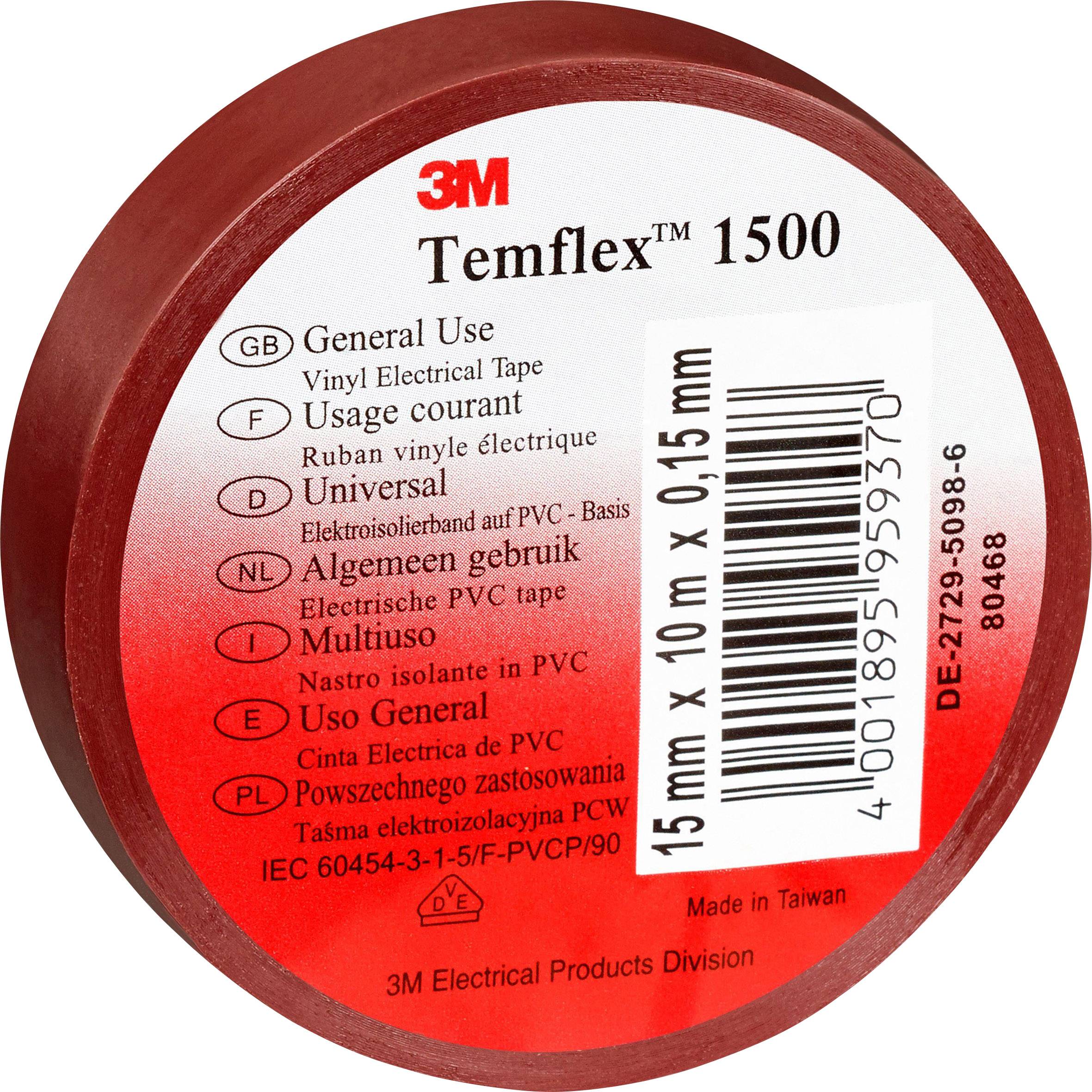 3M TEMFLEX150019X25BR Electrical tape Temflex 1500 Brown (L x W) 25 m x 19 mm 1 pc(s)-1