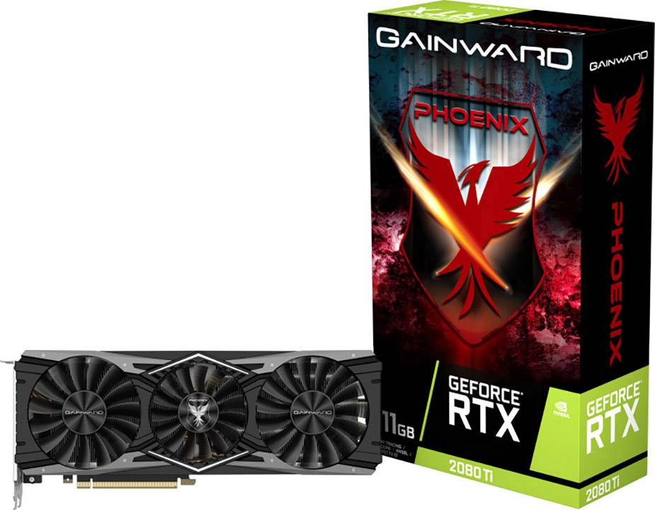 Gainward GPU Nvidia GeForce RTX2080 Ti Phoenix 11 GB GDDR6 RAM PCIe x16 HDMI™, DisplayPort, USB-C™