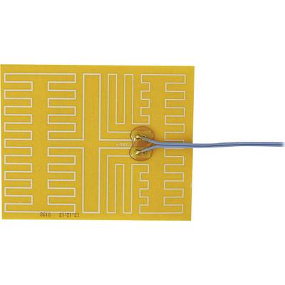 Yellow heating pad with blue wire, showing a labyrinthine white switching pattern. Used for uniform heat distribution.