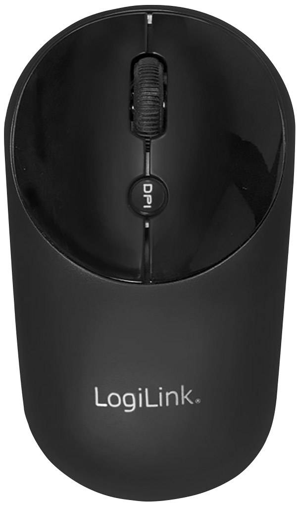 LogiLink ID0178 Radio Keyboard and mouse set German, QWERTZ Black-1