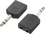 SpeaKa 6.3 mm jack plug to 2 x 6.3 mm jack socket adapter stereo