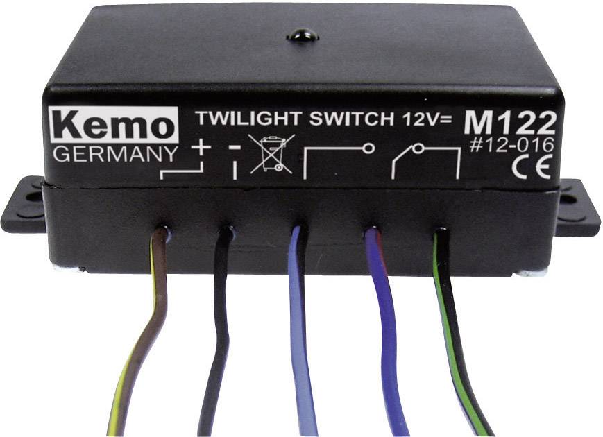 Kemo M122 Dämmerungsschalter 12 V DC Nacht Sensor Twilight Sensor Mini Tag 