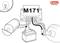 A switch control with a wiring diagram shows how an electronic module (M171) is connected to a motor, battery, and lamp.
