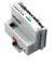 Industrial control module with Ethernet connection, buttons and ports, suitable for automation and data communication.