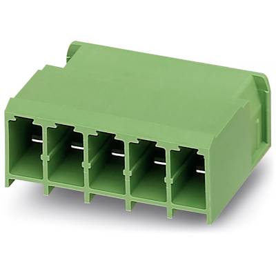 Green five-pole connector, designed for electrical connections. Suitable for applications in electronics.