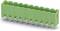 Green multi-pin metal connector, suitable for electronic circuits and connections.