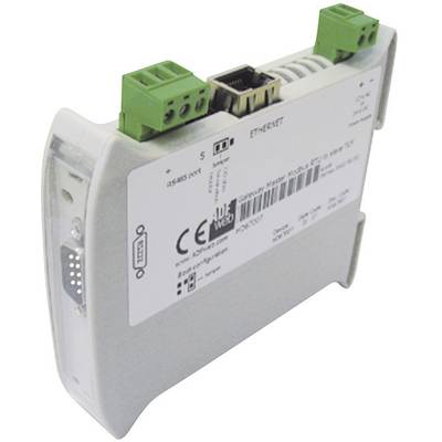 Control unit with Ethernet and RS-232 interfaces, suitable for industrial applications. Model and manufacturer details on label.