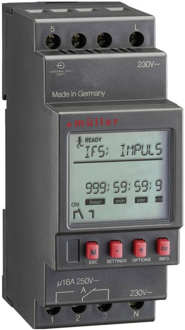 Müller MR 28.10 pro 230V 50-60Hz DIN rail mount timer digital 230 V AC 4000 W