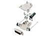 Amphenol L17DTZF09-LJS-RG+L717HDE15P D-SUB pin strip set 180 ° Number of pins: 15 Solder bucket 1 pc(s)