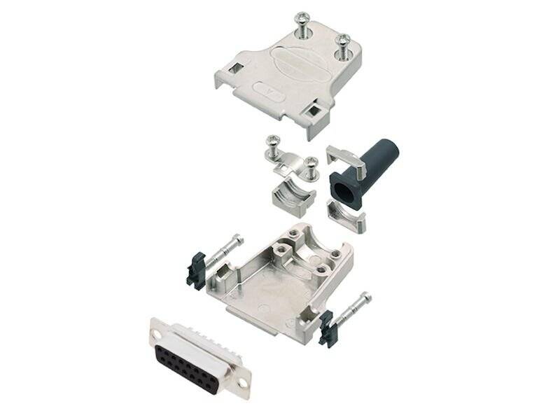 Amphenol L17DTZF15-RG+L77SDA15S D-SUB receptacle set 180 ° Number of pins: 15 Solder bucket 1 pc(s)-2