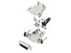 Amphenol L17DTZF09-RG+L77SDE09S D-SUB receptacle set 180 ° Number of pins: 9 Solder bucket 1 pc(s)
