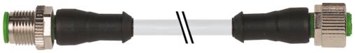 Murrelektronik 7000-40041-2250200 Sensor/actuator connector (pre-fab) M12 x 1 Plug, straight, Socket, straight 2.00 m No-0