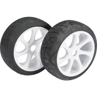 Absima 1:8 Buggy Complete wheels Street Wild Line 7-spoke White 2 pc(s)-0