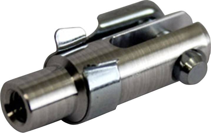 A metallic connector or adaptor plug; possibly for electrical or electronic connections.