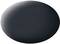 A smooth, black oval stone on a white background.