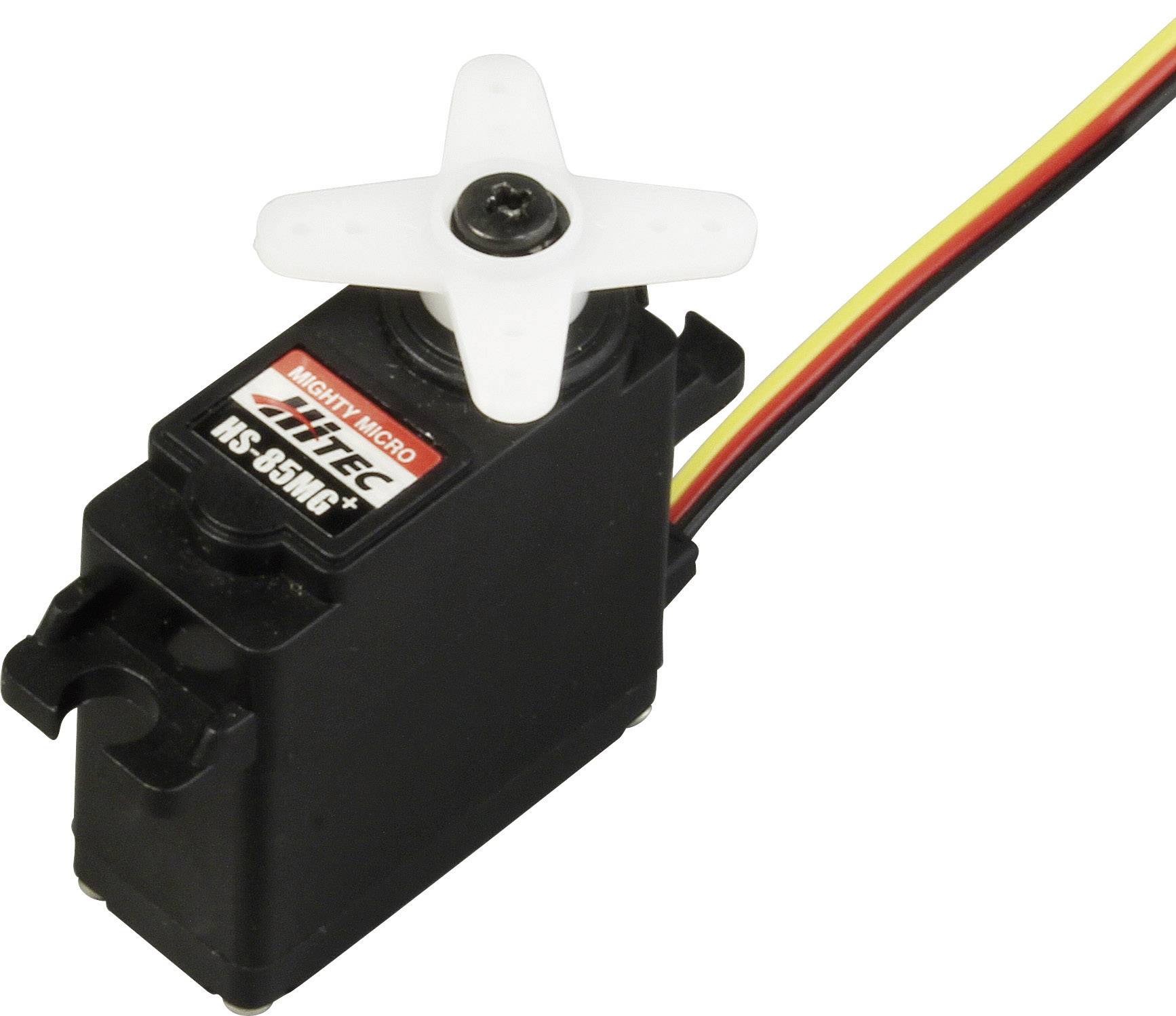 Hitec Midi servo HS-85MG Analogue servo Gear box material: Metal Connector system: JR-0