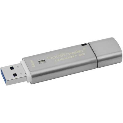 Kingston DataTraveler Locker+ G3 USB stick 8 GB Silver DTLPG3/8GB USB 3.2 1st Gen (USB 3.0)