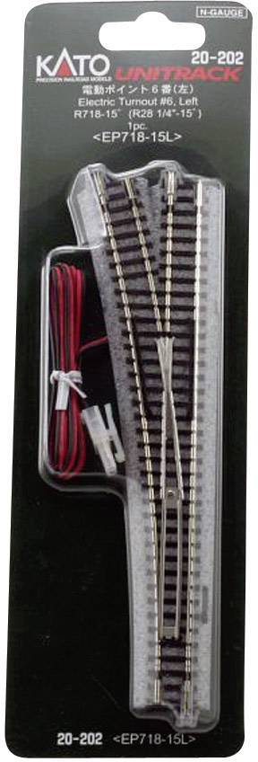 7078200 N Kato Unitrack Points, Electrical, Left 186 mm 15 ° 718 mm 1 pc(s)-0