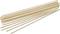 Long, thin wooden sticks neatly stacked on a white background.