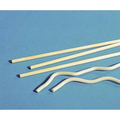 Three straight rods and a curved rod lie on a blue surface, creating an optical illusion.