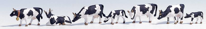 Image of NOCH H0 Cow black/white Painted, Standing