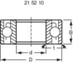 Radial chromium steel ball bearing