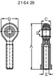 Swivel head with external thread