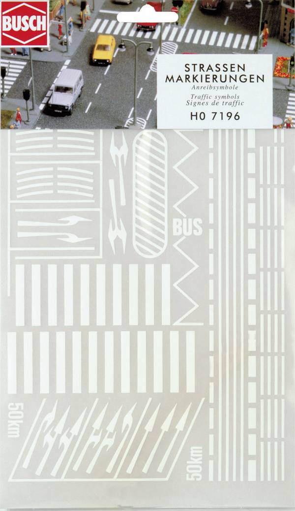 Busch 7196 H0 Road markings
