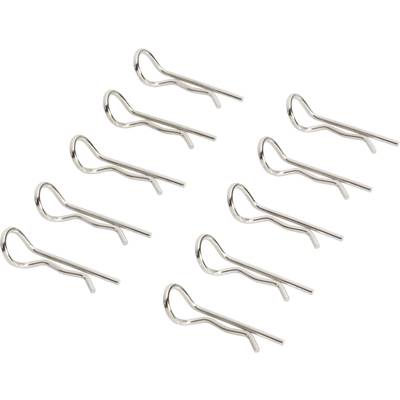 Image of Reely 1:8 Car body brackets Silver Length 25 mm 10 pc(s)