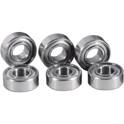 Three rows of ball bearings made of gleaming metal, positioned at a slight angle and displaying a metallic surface.