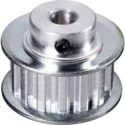 Aluminium Toothed belt disc Reely Bore diameter: 8 mm Diameter: 38 mm No. of teeth: 20