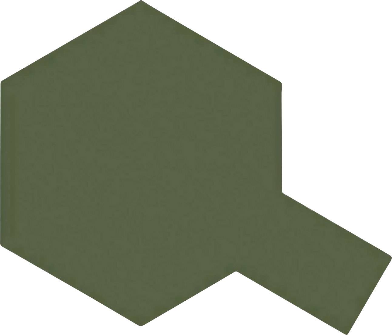 An olive green hexagon with a rectangular extension at the bottom right corner on a white background.