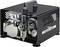 A black compressor by the brand 'Harder & Steenbeck', Model 'Master Class', with pressure gauge and air filter.