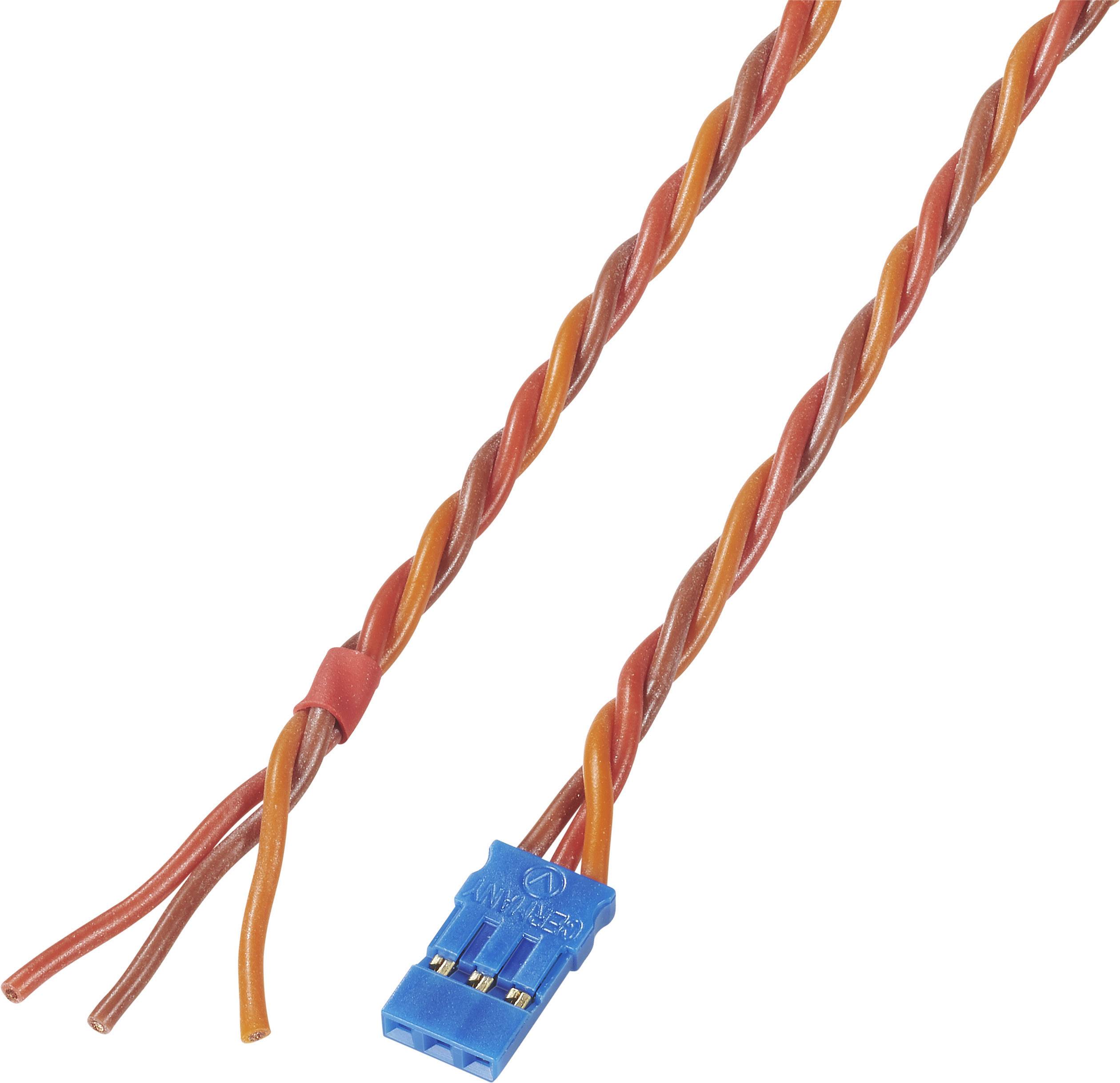 Servo Cable [1x JR socket - 1x Open cable ends] 30.00 cm 0.35 mm² Silicon Modelcraft-0