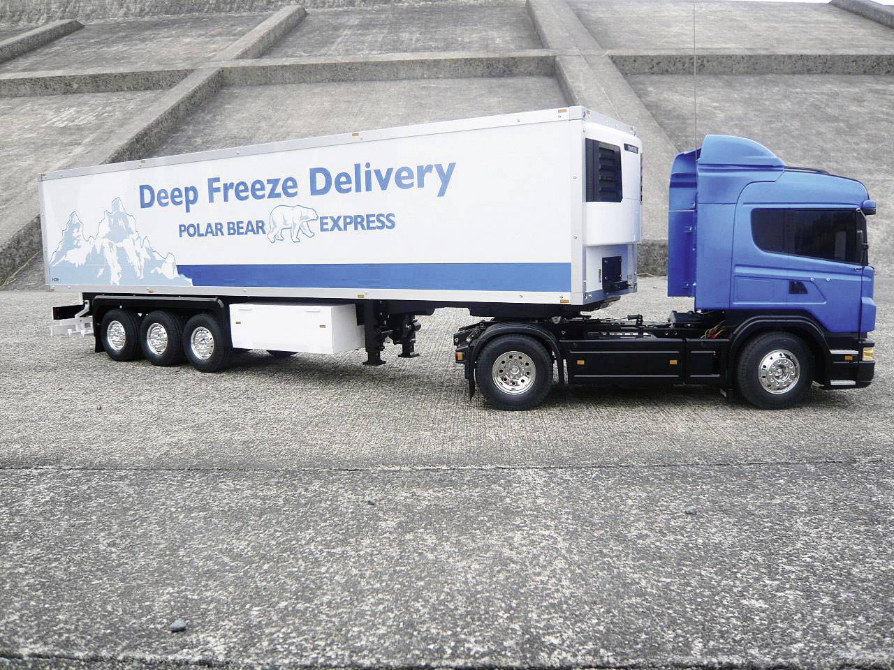 tamiya 3 axle reefer semi trailer