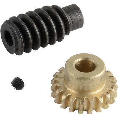 Reely  Brass, Steel Worm gear set Module Type: 0.75 No. of teeth: 30 