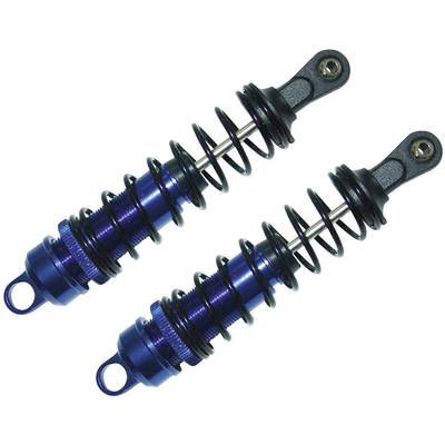 Reely 1:8 Aluminium hydraulic shock absorber Blue (metallic) incl. springs Black 109 mm 2 pc(s)
