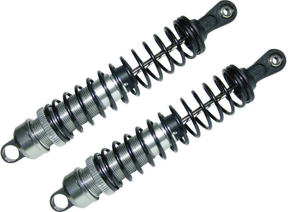 Image of Reely 1:8 Aluminium hydraulic shock absorber Titanium incl. springs Black 126 mm 2 pc(s)