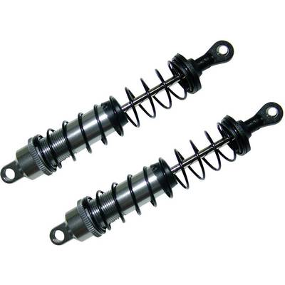 Reely 1:10 Aluminium hydraulic shock absorber Titanium incl. springs Black 100.7 mm 2 pc(s)-0