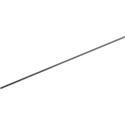 A long, thin metal rod, slightly angled from bottom left to top right, against a white background.