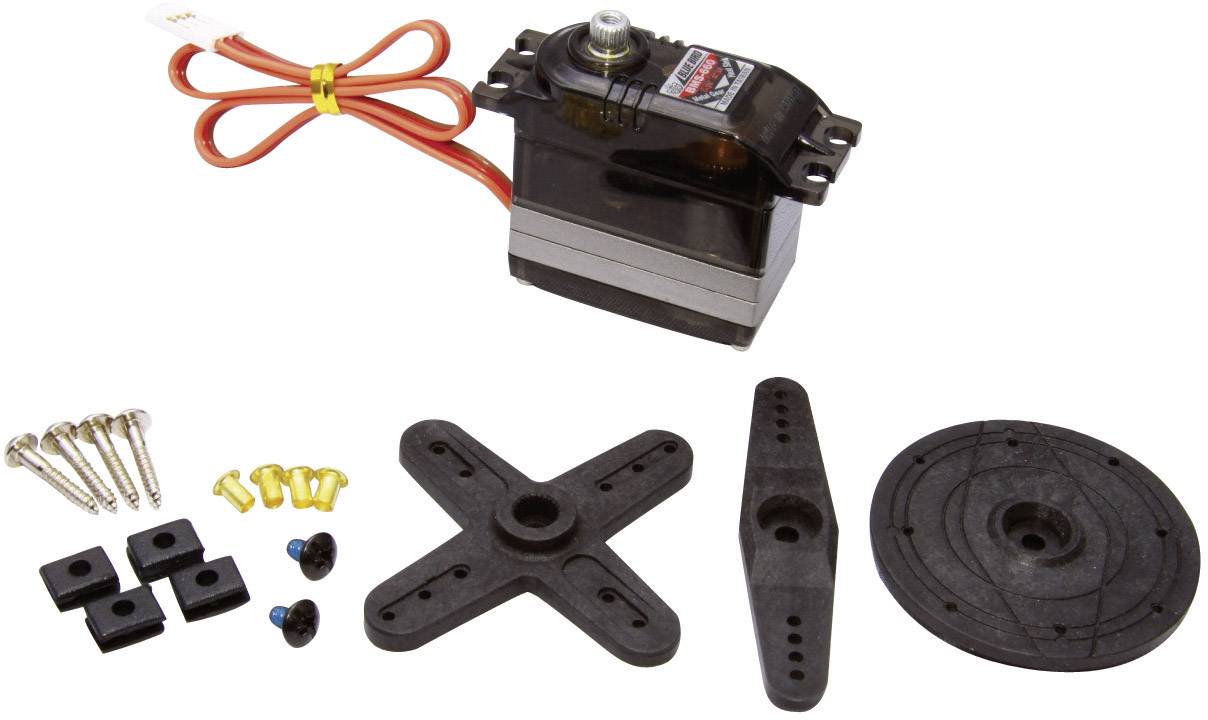 Bluebird Standard servo BMS-660MG+HS Analogue servo Gear box material: Metal Connector system: JR-0